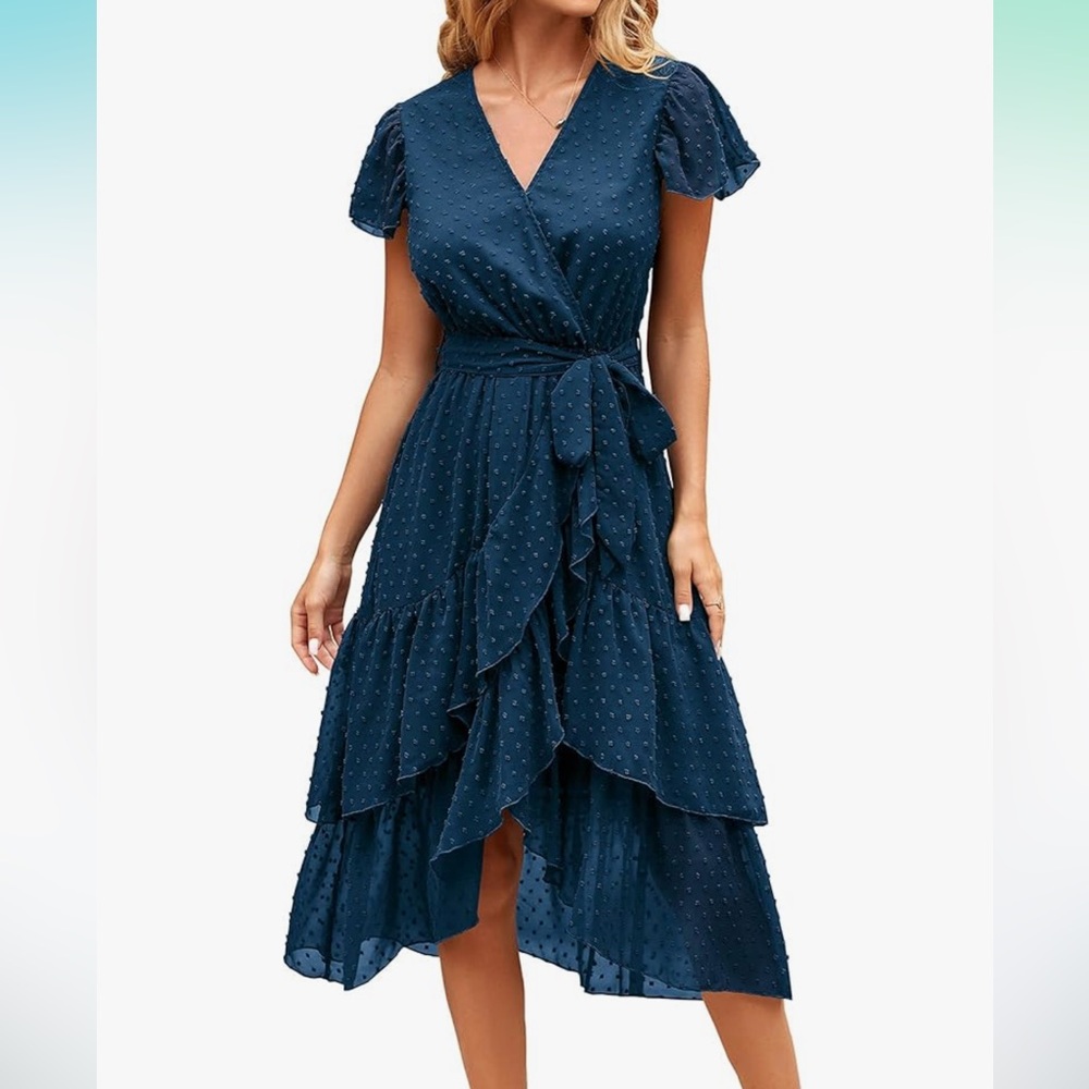 Elegant Blue Women's Dress